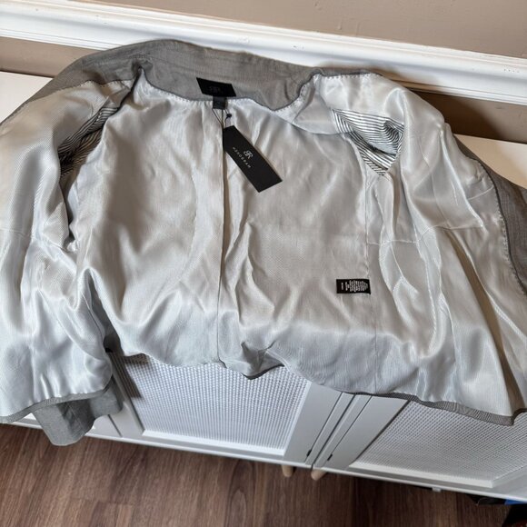 Banana Republic Monogram Womens Stretch Blazer Jacket Size 12 Gray Wool Blend‎ - Picture 9 of 9